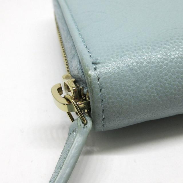 CHANEL - シャネル 長財布 カメリア ライトブルーの通販 by ブラン ...