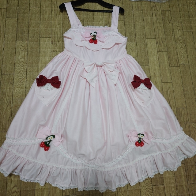 超目玉 ゆらゆらいちごジャンパースカート赤メタモルフォーゼangelic