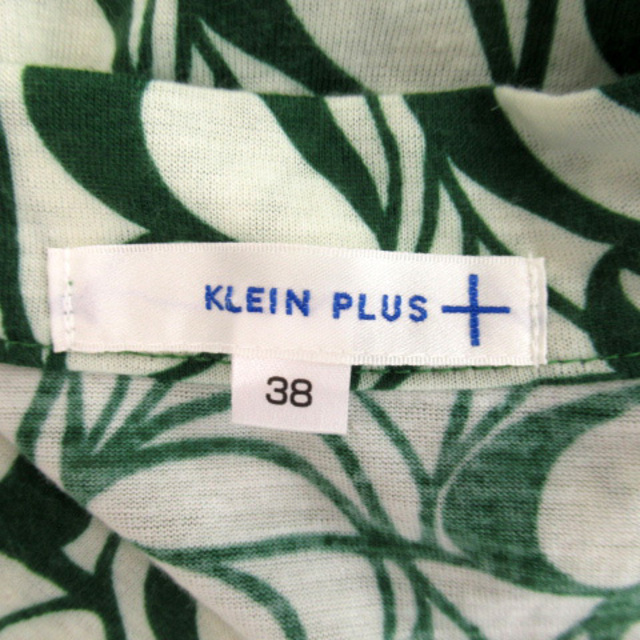 KLEIN PLUS(クランプリュス)のクランプリュス ミッシェルクラン ワンピース 五分袖 総柄 38 緑 ■MO レディースのワンピース(ひざ丈ワンピース)の商品写真