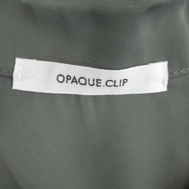 OPAQUE.CLIP(オペークドットクリップ)のオペークドットクリップ シャツ ブラウス 半袖 オープンカラー M カーキ レディースのトップス(シャツ/ブラウス(半袖/袖なし))の商品写真
