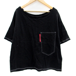 ロデオクラウンズ(RODEO CROWNS)のロデオクラウンズ Tシャツ カットソー 半袖 F オーバーサイズ 黒(Tシャツ(半袖/袖なし))