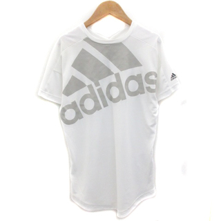 アディダス(adidas)のアディダス adidas Tシャツ カットソー 半袖 クルーネック S ホワイト(Tシャツ(半袖/袖なし))