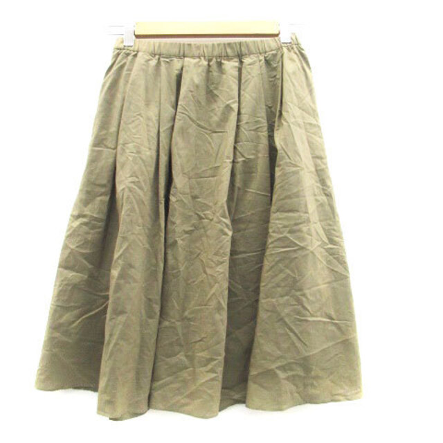le.coeur blanc(ルクールブラン)のルクールブラン フレアスカート ミモレ丈 38 カーキ レディースのスカート(ひざ丈スカート)の商品写真