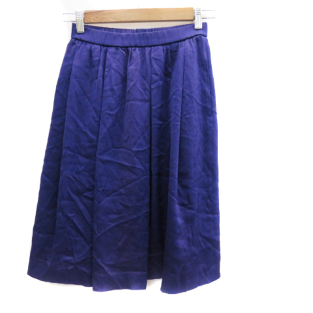 NOLLEY'S(ノーリーズ)のノーリーズ sophi フレアスカート ギャザースカート ミモレ丈 36 紫 レディースのスカート(ひざ丈スカート)の商品写真