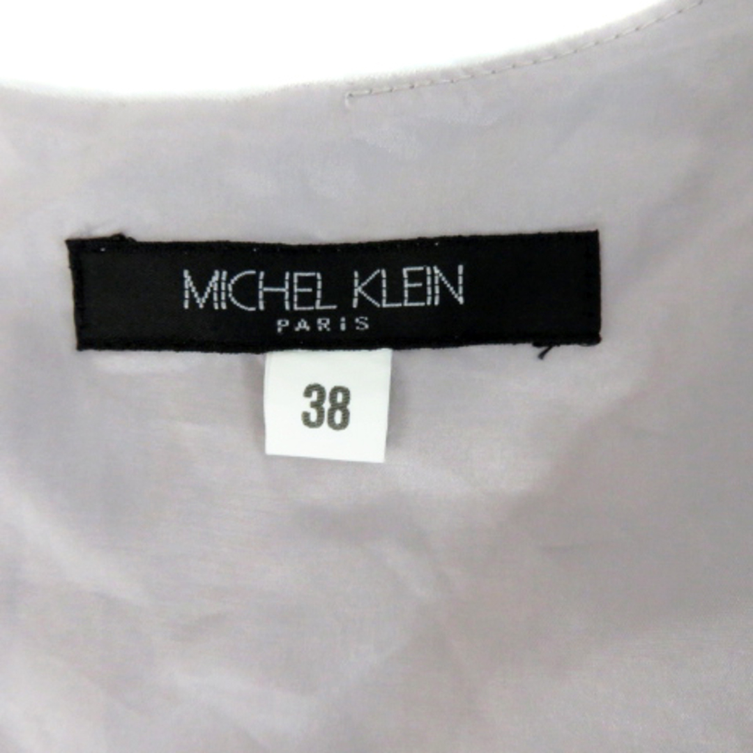 MICHEL KLEIN(ミッシェルクラン)のミッシェルクラン ジャンパースカート ワンピース Uネック 38 ライトグレー レディースのワンピース(ひざ丈ワンピース)の商品写真