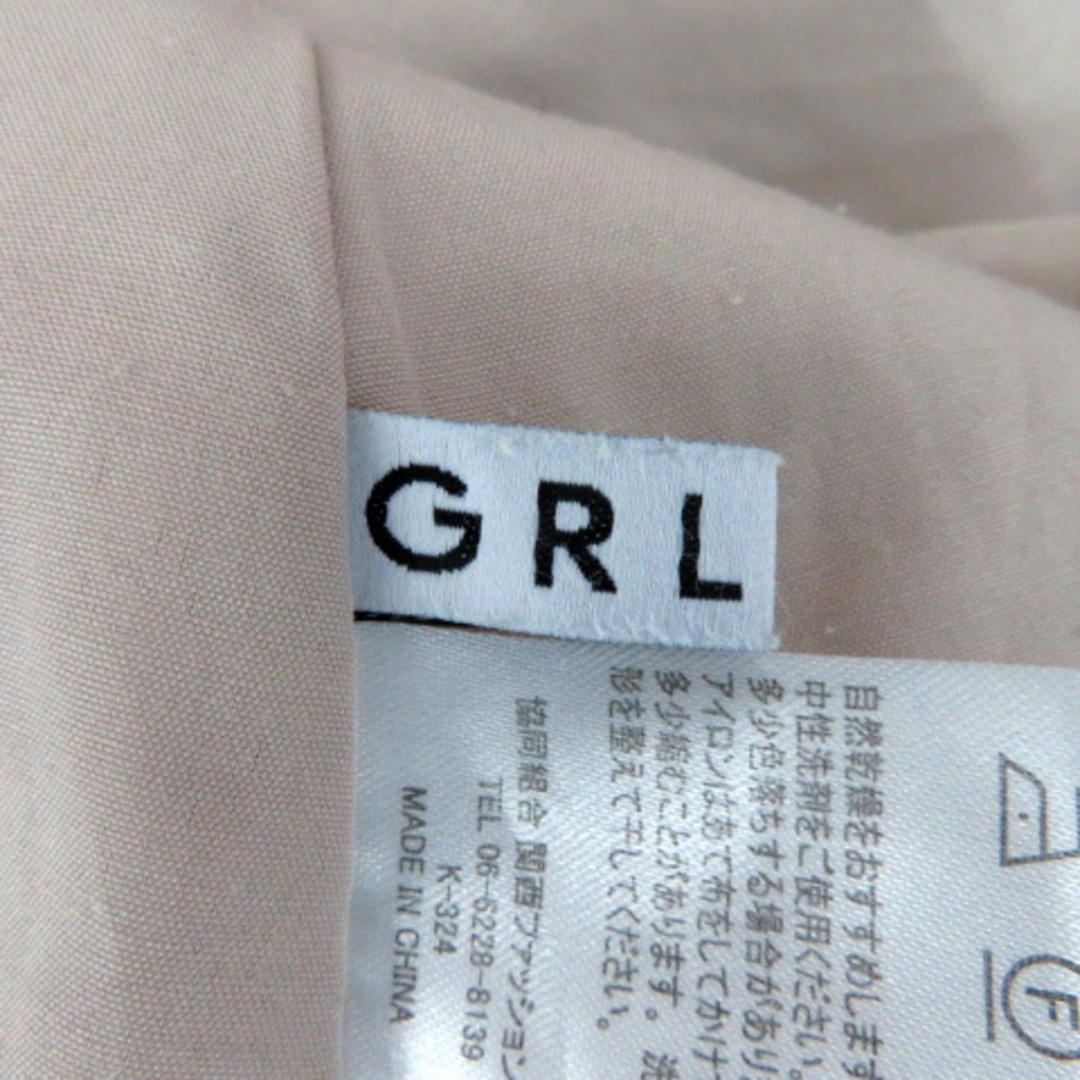 GRL(グレイル)のグレイル GRL ワンピース ロング丈 長袖 ストライプ柄 S ピンクベージュ レディースのワンピース(ロングワンピース/マキシワンピース)の商品写真