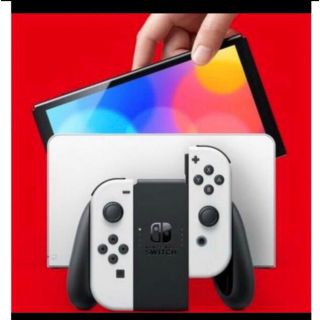 ニンテンドースイッチ(Nintendo Switch)の【新品】Nintendo Switch本体 有機Eモデルホワイト　3時間以内発送(家庭用ゲーム機本体)