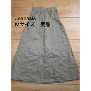 ジーナシス(JEANASIS)のJeanasis ストライプ柄ロングスカート　Mサイズ　中古(ロングスカート)