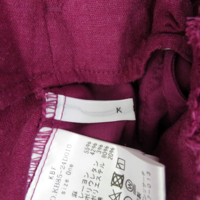 KBF(ケービーエフ)のKBF アーバンリサーチ ワイドパンツ バギーパンツ アンクル丈 ONE 紫 レディースのパンツ(その他)の商品写真