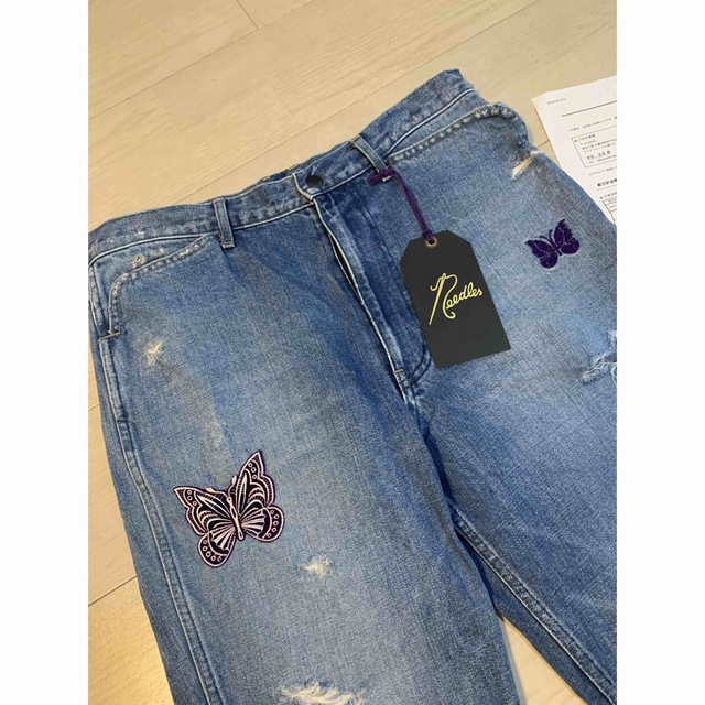 Needles - NEEDLES Papillon Patches Straight Jeanの通販 by ...