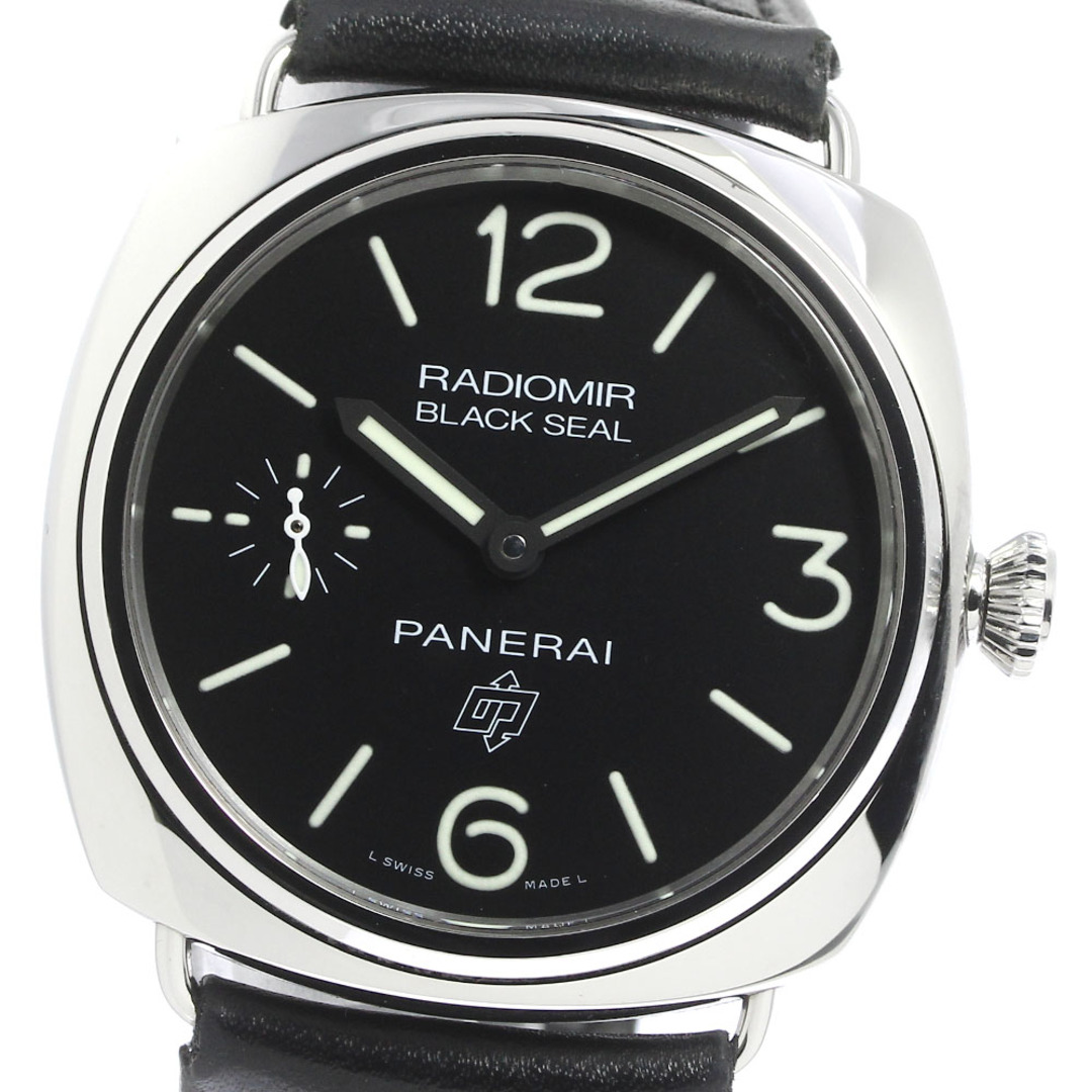 パネライ PANERAI PAMC0380 ラジオミール ブラックシール ロゴ 手巻き メンズ 保証書付き_748176