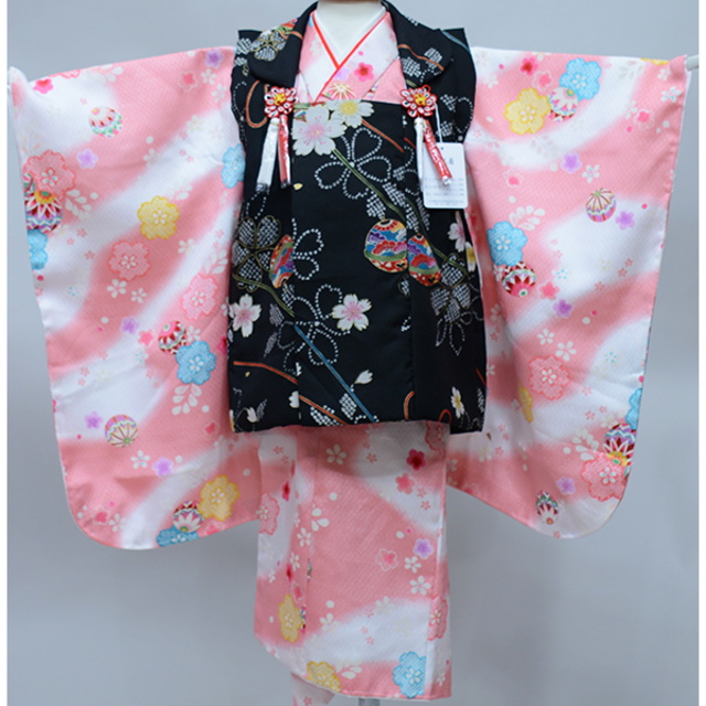 七五三 三歳 女児 被布着物フルセット 百花繚乱 NO33263 - 和服/着物