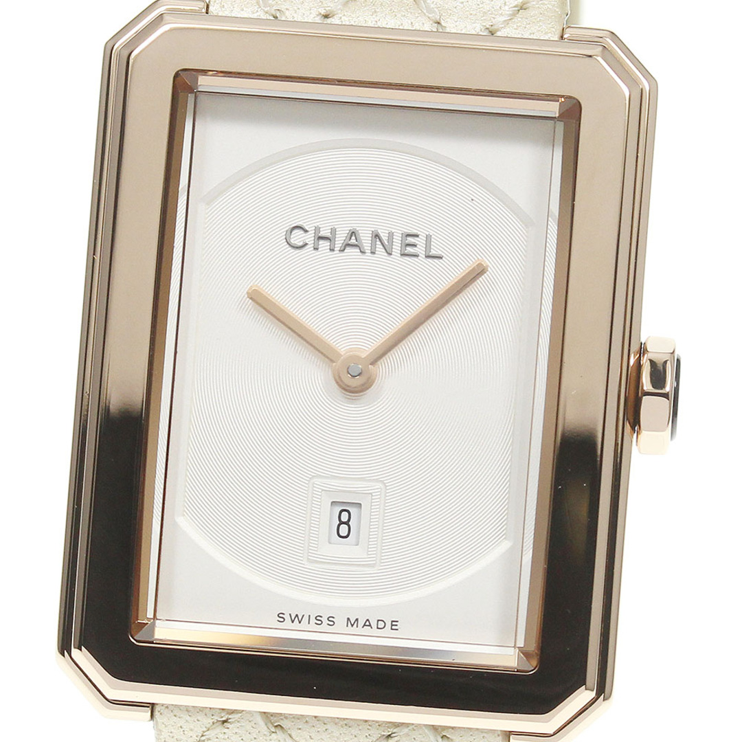 シャネル CHANEL H4313 ボーイフレンド 18Kベージュゴールド デイト クォーツ ボーイズ 美品 _747953