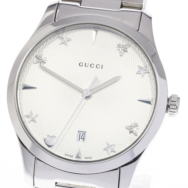 グッチ GUCCI 126.4/YA1264028 Gタイムレス クォーツ メンズ 美品 箱・保証書付き_747766 | フリマアプリ ラクマ