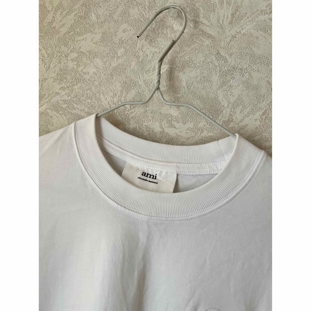 美品【ami paris】刺繍ロゴ入り 白Tシャツ ユニセックス - Tシャツ