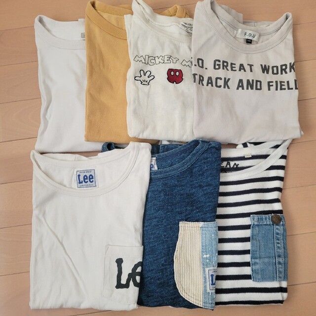 Lee(リー)の半袖Tシャツ　7枚セット　140　男女OK キッズ/ベビー/マタニティのキッズ服男の子用(90cm~)(Tシャツ/カットソー)の商品写真