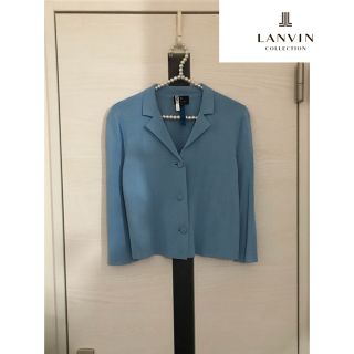 ランバンコレクション(LANVIN COLLECTION)の〈沢山シミ有とても難あり〉ランバン♡春夏物ジャケットカーディガン(カーディガン)