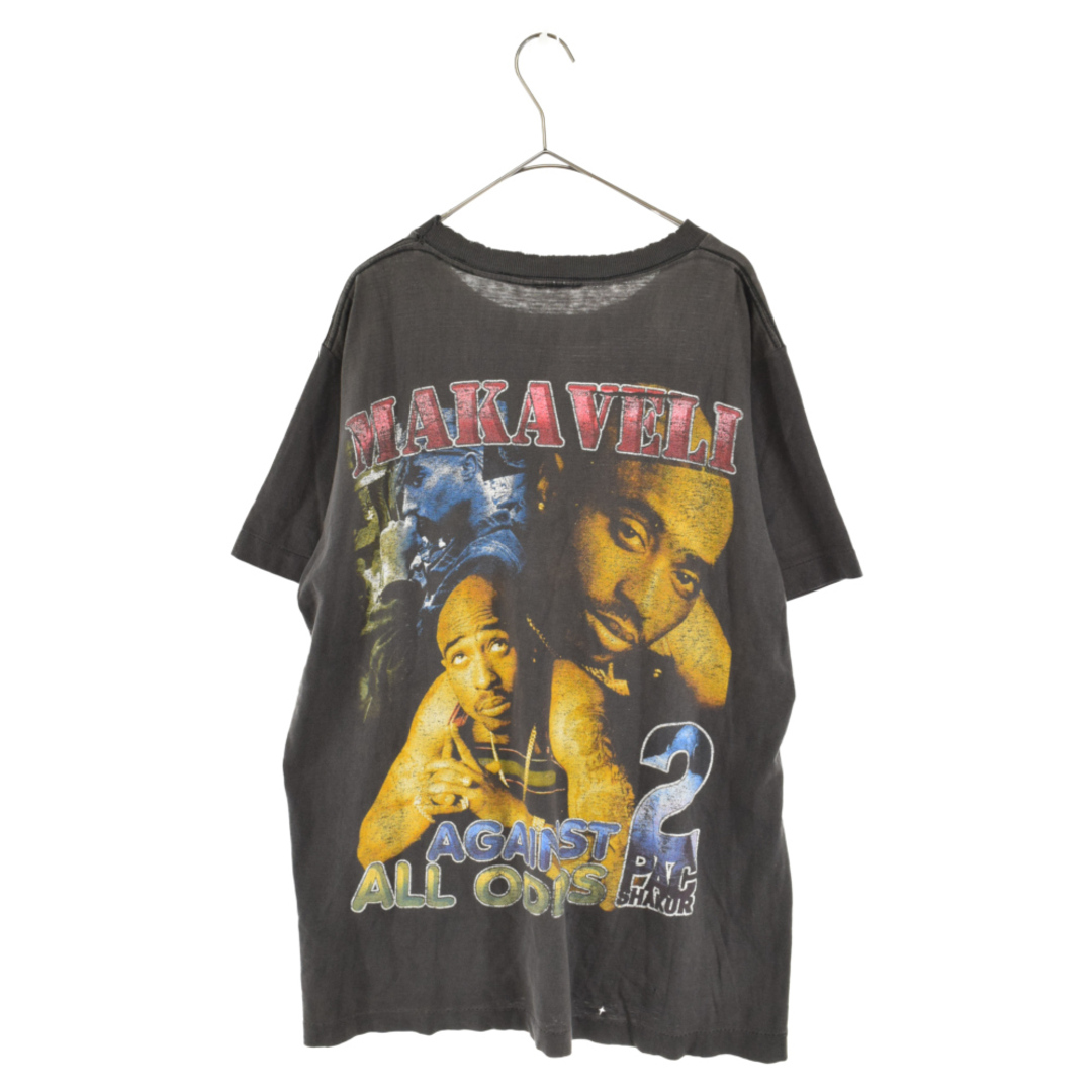 VINTAGE ヴィンテージ 90s 2PAC MAKAVELI AGAINST ALL ODDS RAP TEE ツーパック マキャベリック アゲインストオールオッズ Tシャツ ブラック