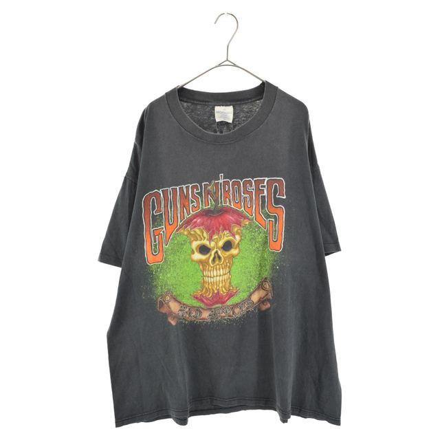 VINTAGE ヴィンテージ 90s GUNS AND ROSES BAD APPLES ガンズアンドローゼス バッドアップル 半袖Tシャツカットソー ブラック61センチ肩幅