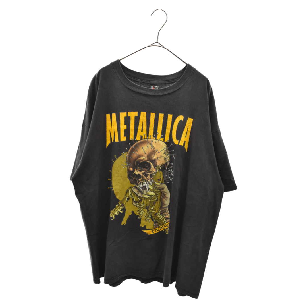 VINTAGE ヴィンテージ 90S METALLICA PUSHEAD FIXXXER メタリカ パスヘッド 半袖Tシャツ カットソー ブラック/イエロー