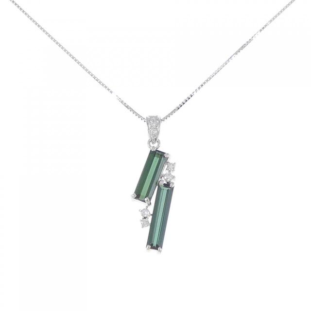 K18WG トルマリン ネックレス 3.26CT - ネックレス