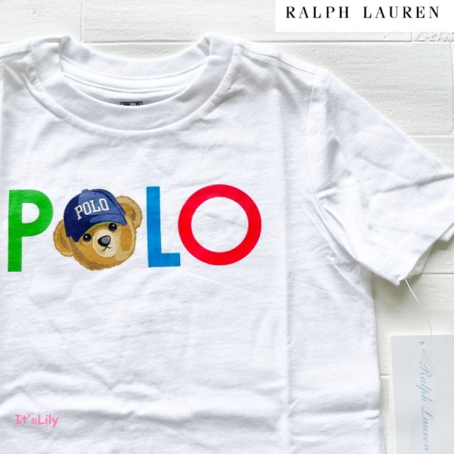 Ralph Lauren(ラルフローレン)の24m90cm     新作　ラルフローレン Tシャツ　ベア　白　ロゴ キッズ/ベビー/マタニティのキッズ服男の子用(90cm~)(Tシャツ/カットソー)の商品写真