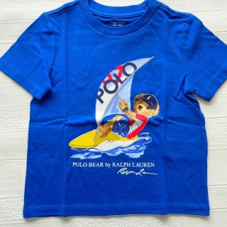 ラルフローレン(Ralph Lauren)の24m90cm   ラルフローレン  半袖　サーフィンベア　青　親子　兄弟(Tシャツ/カットソー)