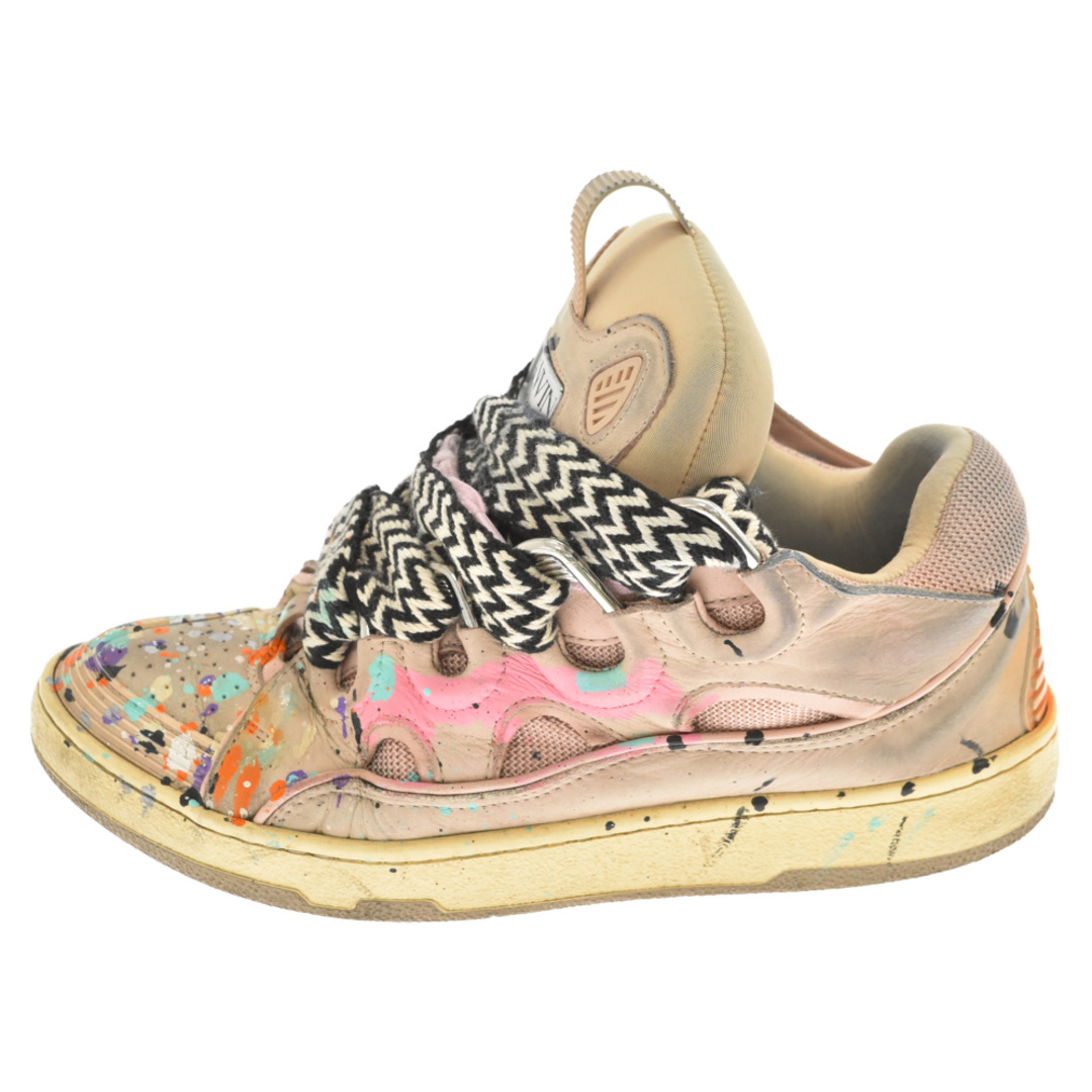 注目ブランドのギフト GALLERY FM-SKRK11-DRGD-P22 ピンク スニーカー ペイント加工 レザーカーブスニーカー Sneakers×ランバン Curb Leather 22SS×LANVIN ギャラリーデプト DEPT. スニーカー