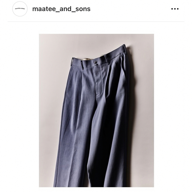 maatee&sons 俺チノ　薄blue  サイズ3新品未使用品