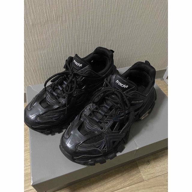 BALENCIAGA】 トラック2 42 オールブラック 美品 - スニーカー