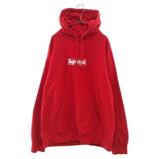 supreme パーカーレッド Lサイズ ボックスロゴ バンダナ柄 | ochge.org