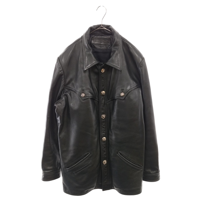 本格派ま！ Chrome Hearts - CHROME HEARTS クロムハーツ HUNTING JACKET クローボタン ハンティング レザー  ジャケット ブラック フライトジャケット