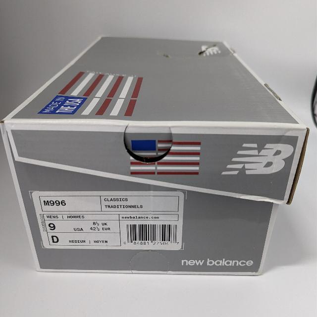 New Balance(ニューバランス)の【訳あり】ニューバランス M996GY グレー 【Made in USA 米国直輸入正規品】NEW BALANCE M996 GY Dワイズ 996 スニーカー ランニングシューズ メンズの靴/シューズ(スニーカー)の商品写真