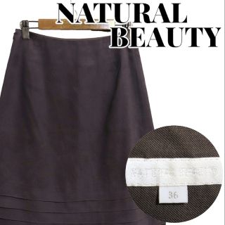 ナチュラルビューティー(NATURAL BEAUTY)のNATURAL BEAUTY ナチュラルビューティー ベロアスカート サイズ36(ひざ丈スカート)