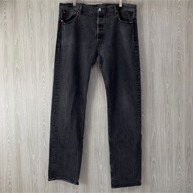 Levi's - Z-0637リーバイス501ブラックデニムパンツストレートボタン