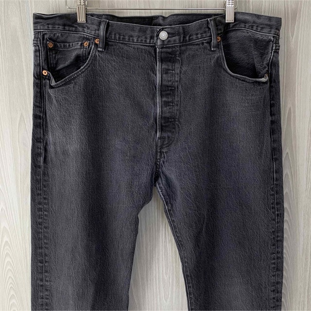 Levi's - Z-0637リーバイス501ブラックデニムパンツストレートボタン