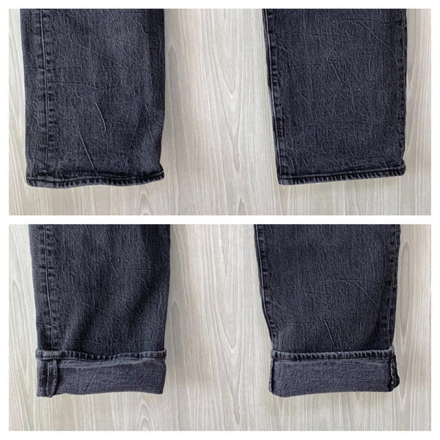 Levi's - Z-0637リーバイス501ブラックデニムパンツストレートボタン