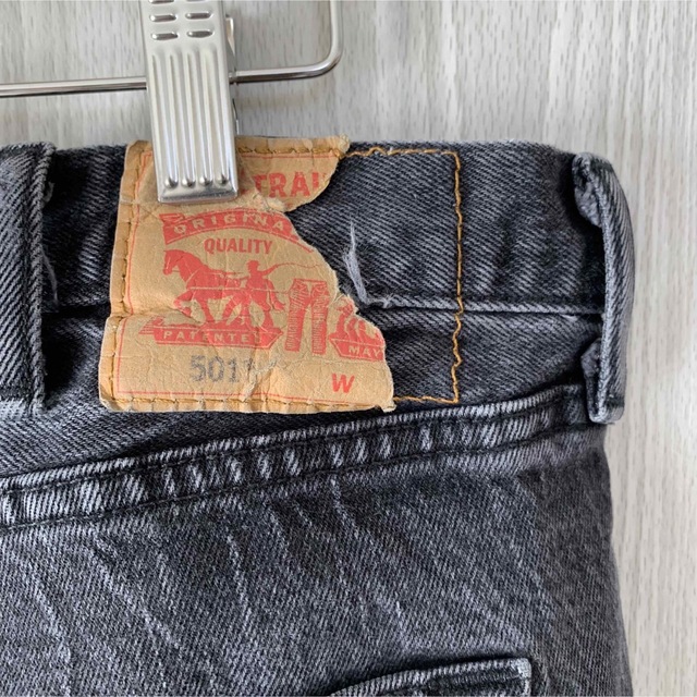 Levi's - Z-0637リーバイス501ブラックデニムパンツストレートボタン