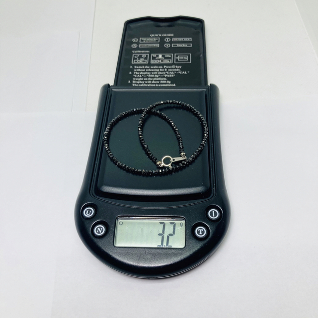 K18WG ブラックダイヤモンド メンズ アンクレット 超美品の