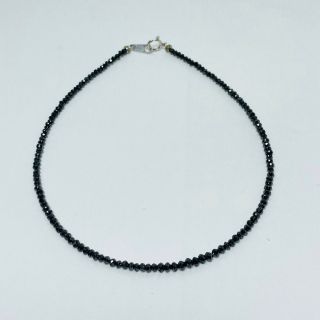 K18WG ブラックダイヤモンド メンズ アンクレット-