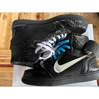 オフホワイト(OFF-WHITE)のnike dunk high カスタム スニーカー(スニーカー)