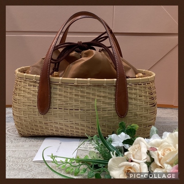 公長齋小菅(こうちょうさいこすが)の竹籠バックです かごバッグ