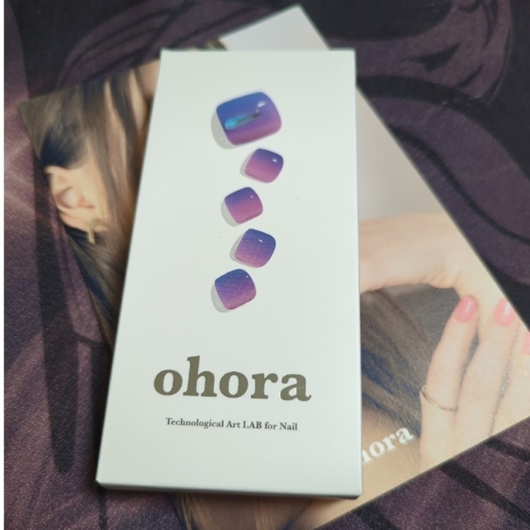 ohora(オホーラ)のohora オホーラ ネイルシール P Groovy フット 紫 青 ペディ コスメ/美容のネイル(ネイル用品)の商品写真