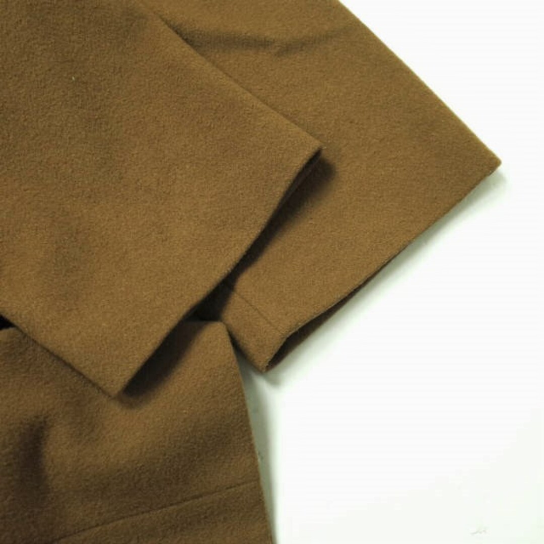 ELIN エリン 日本製 Wool-blend asymmetry coat ウールブレンド アシンメトリーコート 11705-33-0603 36 MD BROWN ノーカラー アウター【ELIN】 4