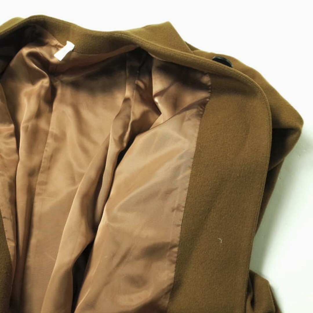 ELIN エリン 日本製 Wool-blend asymmetry coat ウールブレンド アシンメトリーコート 11705-33-0603 36 MD BROWN ノーカラー アウター【ELIN】 6