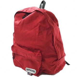 アウトドアプロダクツ(OUTDOOR PRODUCTS)のOUTDOOR PRODUCTS x L'ECHOPPE アウトドアプロダクツ レショップ 別注 USA製 DAY PACK 特大サイズ レッド デイパック リュック カバン【中古】【OUTDOOR PRODUCTS × L'ECHOPPE】(バッグパック/リュック)