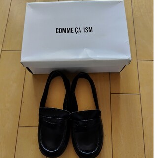 コムサイズム(COMME CA ISM)の子ども　黒靴18cm(ローファー)