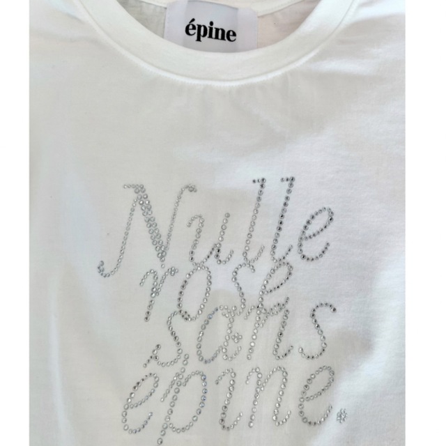 épine(エピヌ)のrhinestone Nulle rose sans épine tee  レディースのトップス(Tシャツ(半袖/袖なし))の商品写真