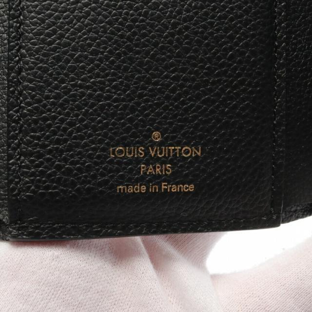 LOUIS VUITTON(ルイヴィトン)のポルトフォイユ ヴィクトリーヌ モノグラムアンプラント ノワール 三つ折り財布 レザー ブラック レディースのファッション小物(財布)の商品写真