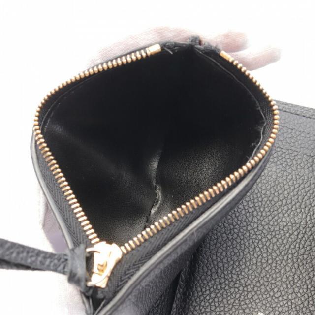 LOUIS VUITTON(ルイヴィトン)のポルトフォイユ ヴィクトリーヌ モノグラムアンプラント ノワール 三つ折り財布 レザー ブラック レディースのファッション小物(財布)の商品写真